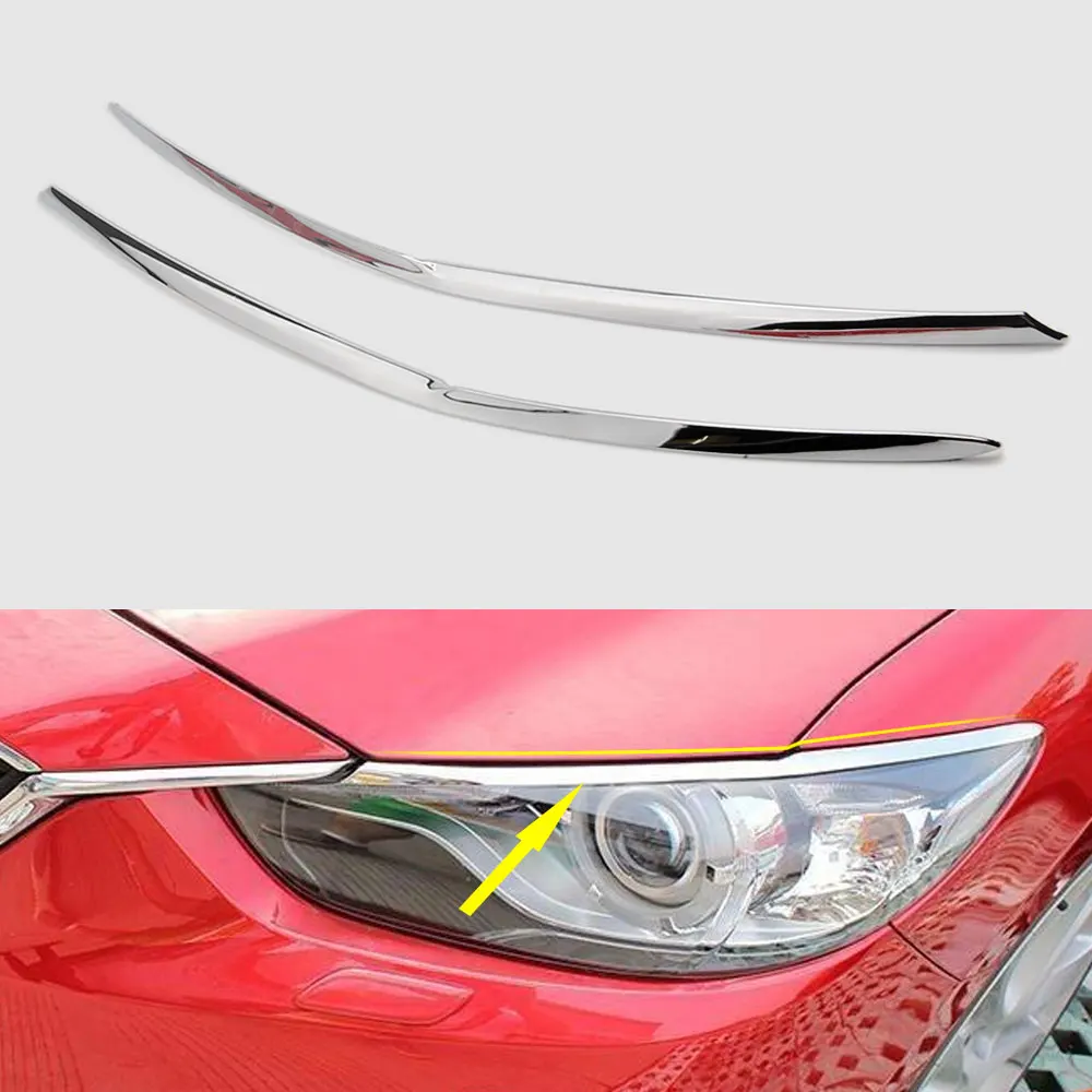 For Mazda 6 Atenza 2013 2014 Chrome Front Headlights Eyelid Eyebrow Strips Cover
For Mazda 6 Atenza 2013 2014 Chrome Front Headlights Eyelid Eyebrow Strips Cover
