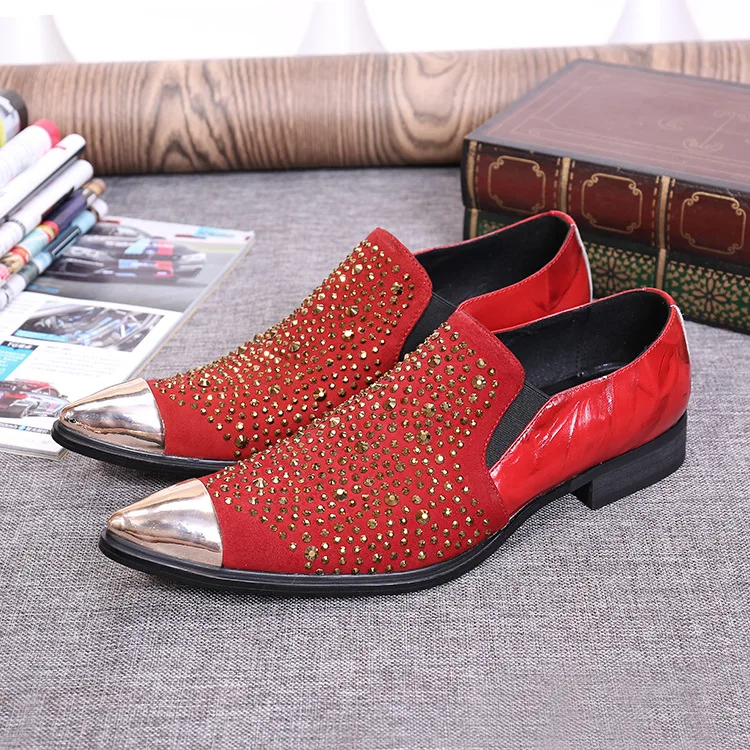 Red Casual Hairdresser Shoes Personality Red Rhinestone Hair Stylist Men's Shoes Europe and the United States Set Foot Leather
Red Casual Hairdresser Shoes Personality Red Rhinestone Hair Stylist Men's Shoes Europe and the United States Set Foot Leather