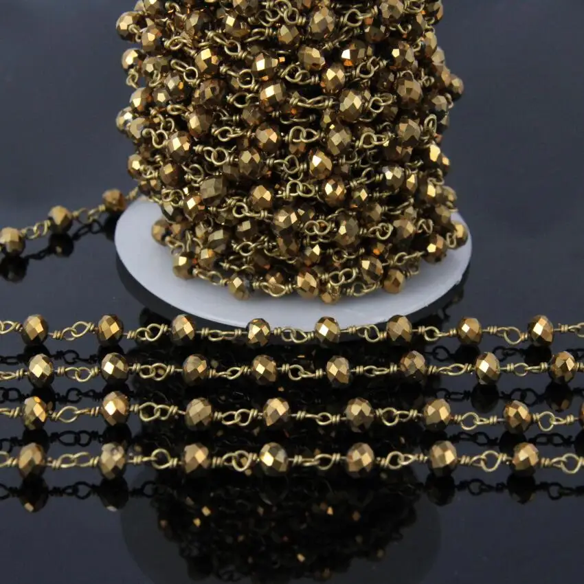 5Meter/lot,Copper Color Titanium Glass Faceted Rondelle bead Chain,Glass Crystal Link Brass Wire Wrapped Rosary Chain
5Meter/lot,Copper Color Titanium Glass Faceted Rondelle bead Chain,Glass Crystal Link Brass Wire Wrapped Rosary Chain
