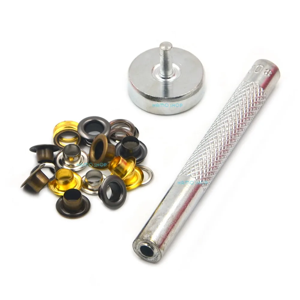 100pcs Metal 5mm Mix Colors Eyelets Buckle Scrapbook + 1pcs 5mm Punch Tool LeatherCraft DIY
100pcs Metal 5mm Mix Colors Eyelets Buckle Scrapbook + 1pcs 5mm Punch Tool LeatherCraft DIY