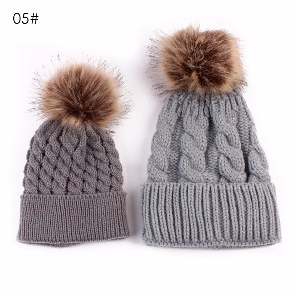 Puseky 2 Pcs Mother Kids Child Baby Warm Winter Knit Beanie Fur Pom Hat Crochet Ski Cap Cute
Puseky 2 Pcs Mother Kids Child Baby Warm Winter Knit Beanie Fur Pom Hat Crochet Ski Cap Cute