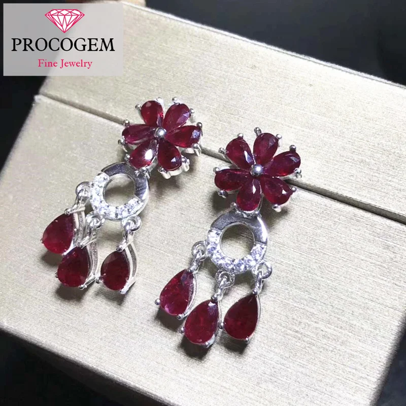 Natural Blood Ruby Drop Earrings for Women Gifts 0.3ctX12+0.5ctx6 Genuine gemstone Fine Chandelier eardrops 925 Sterling silver
Natural Blood Ruby Drop Earrings for Women Gifts 0.3ctX12+0.5ctx6 Genuine gemstone Fine Chandelier eardrops 925 Sterling silver