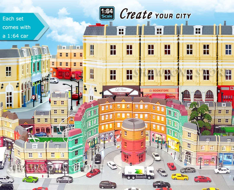 RMZ City Diorama Model Kits Building Toys European House With 1:64 Diecast Metal Cars
RMZ City Diorama Model Kits Building Toys European House With 1:64 Diecast Metal Cars
