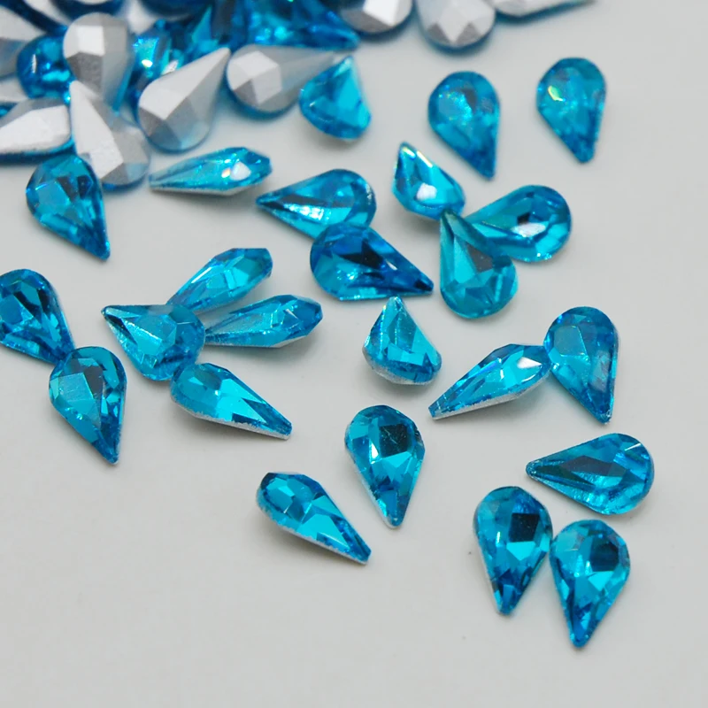 Wholesale Aquamarine Color Glass Crystal 100pcs 5x8mm 6x10nn 7x10mm 8x13mm Pointed Back Teardrop Pear Shape Rhinestone
Wholesale Aquamarine Color Glass Crystal 100pcs 5x8mm 6x10nn 7x10mm 8x13mm Pointed Back Teardrop Pear Shape Rhinestone