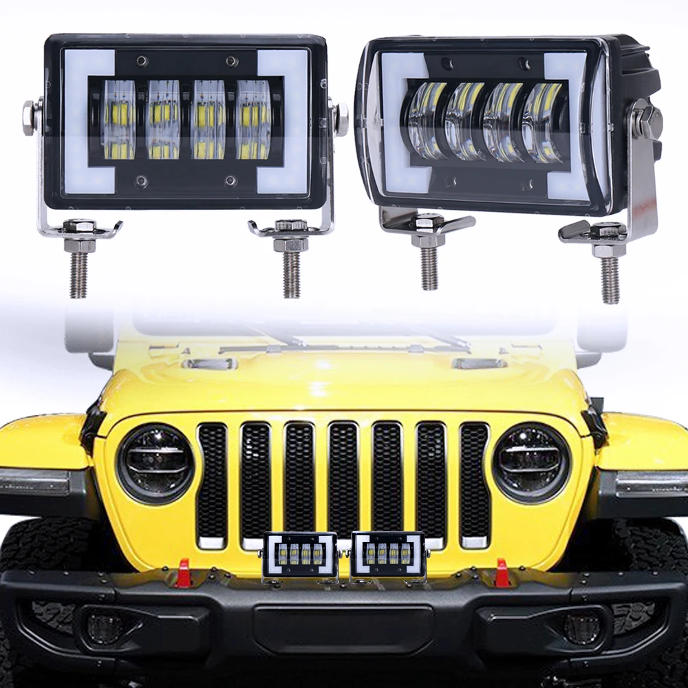12V DC 5.5" Off-Road Spotlights 24W Pickup Trucks Driving LED Lamps with White DRL 2 pcs for Car SUV ATV 4X4 4WD
12V DC 5.5" Off-Road Spotlights 24W Pickup Trucks Driving LED Lamps with White DRL 2 pcs for Car SUV ATV 4X4 4WD