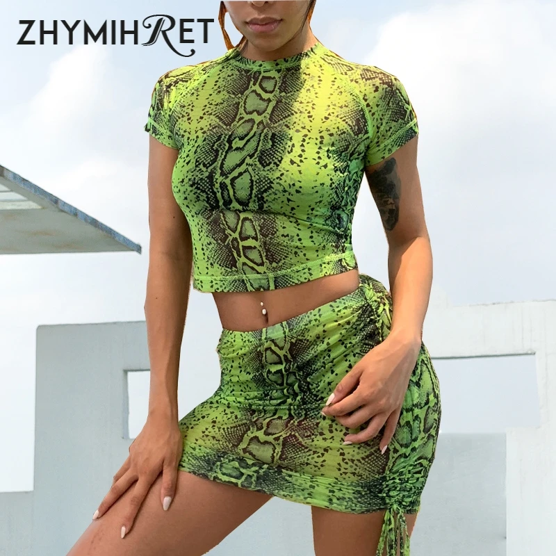 ZHYMIHRET 2021 Mesh Snake Print Two Piece Set Summer Dress For Women Short Sleeve Ruched Plus Size Dress Sexy Vestidos De Verano
ZHYMIHRET 2021 Mesh Snake Print Two Piece Set Summer Dress For Women Short Sleeve Ruched Plus Size Dress Sexy Vestidos De Verano