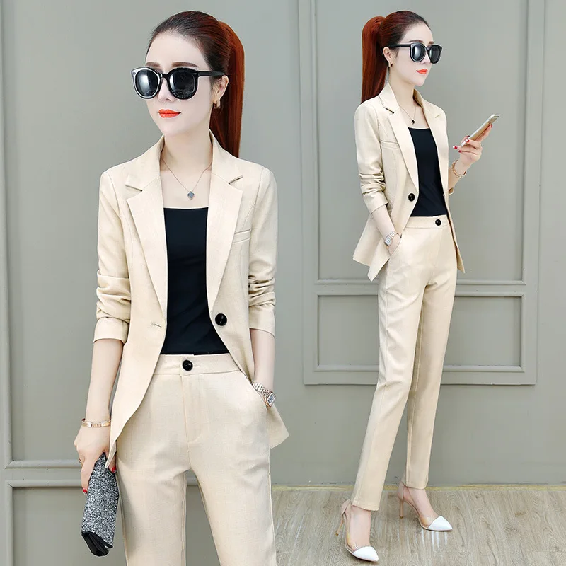Women's suit 2019 spring and autumn new fashion lapel suit jacket pencil pants temperament wild women's two-piece suit
Women's suit 2019 spring and autumn new fashion lapel suit jacket pencil pants temperament wild women's two-piece suit