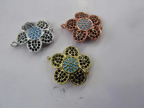 6pcsSilverCZ Pave Micro Crystal Pave Diamond Pendant Jewelry Focal Flower 28mm Disc Gunmetal Flower Pave Connetor spacer beads
6pcsSilverCZ Pave Micro Crystal Pave Diamond Pendant Jewelry Focal Flower 28mm Disc Gunmetal Flower Pave Connetor spacer beads