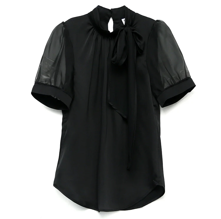 Женские летние блузки 2019 с коротким рукавом Шифоновая Блузка женские рубашки