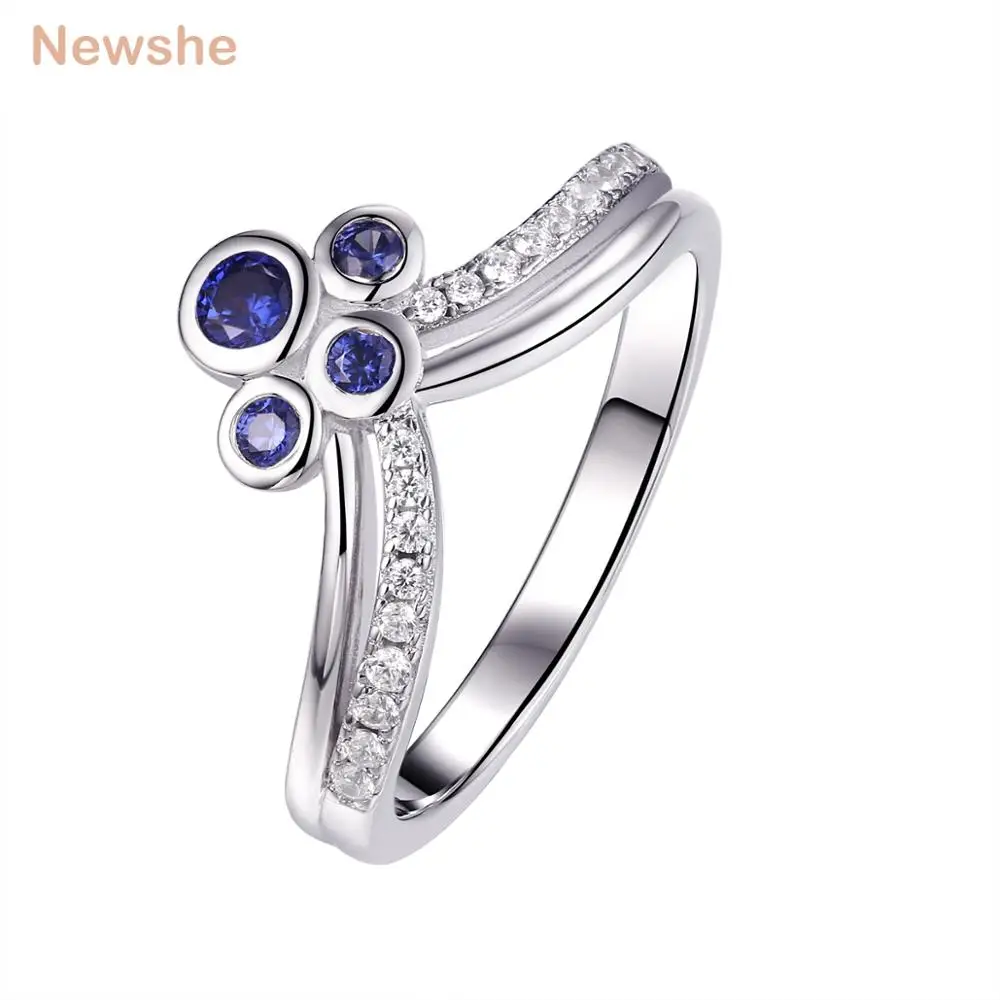 Newshe Crown Shape Wedding Ring Blue Zirconia 925 Sterling Silver Engagement Band For Women Trendy Jewelry GR02236A
Newshe Crown Shape Wedding Ring Blue Zirconia 925 Sterling Silver Engagement Band For Women Trendy Jewelry GR02236A