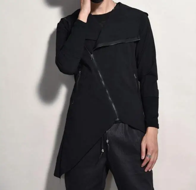 S--5XL Hot / Spring/Autumn Men's New Fashion Singer Costume Personality Hair Stylist Asymmetrical Zip Zipper Cardigan Jacket
S--5XL Hot / Spring/Autumn Men's New Fashion Singer Costume Personality Hair Stylist Asymmetrical Zip Zipper Cardigan Jacket