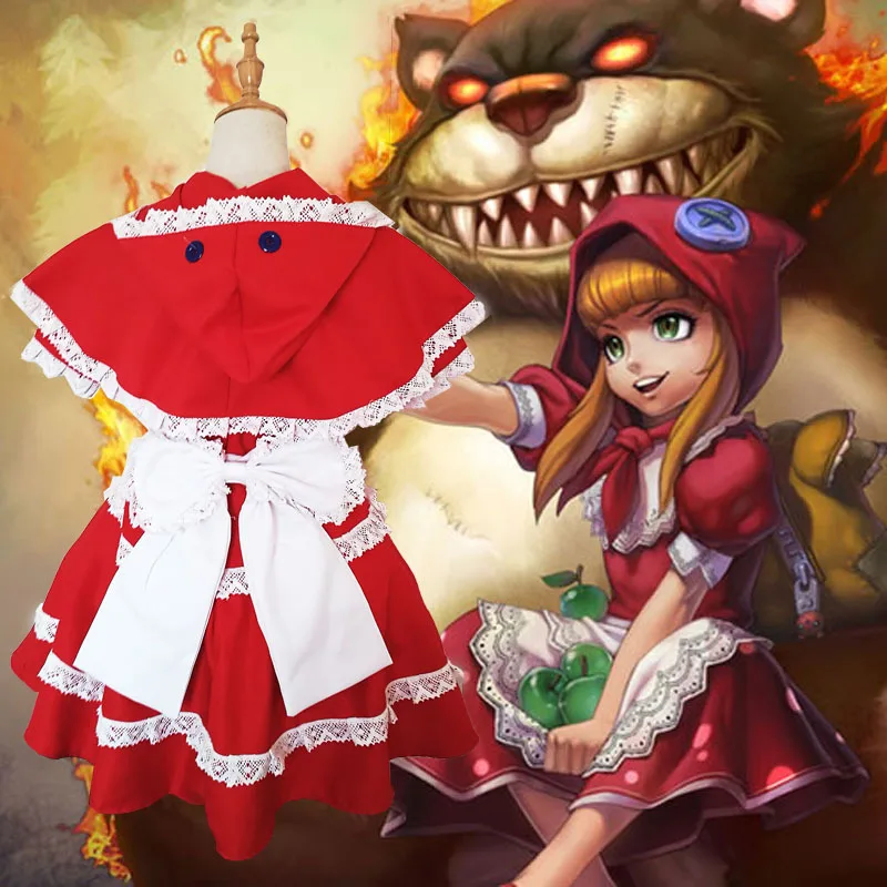 LOL Game Annie Cosplay Costume Maid Dress Little Red Riding Hood Women Fancy Party for Halloween Christmas Plus size S-3XL
LOL Game Annie Cosplay Costume Maid Dress Little Red Riding Hood Women Fancy Party for Halloween Christmas Plus size S-3XL