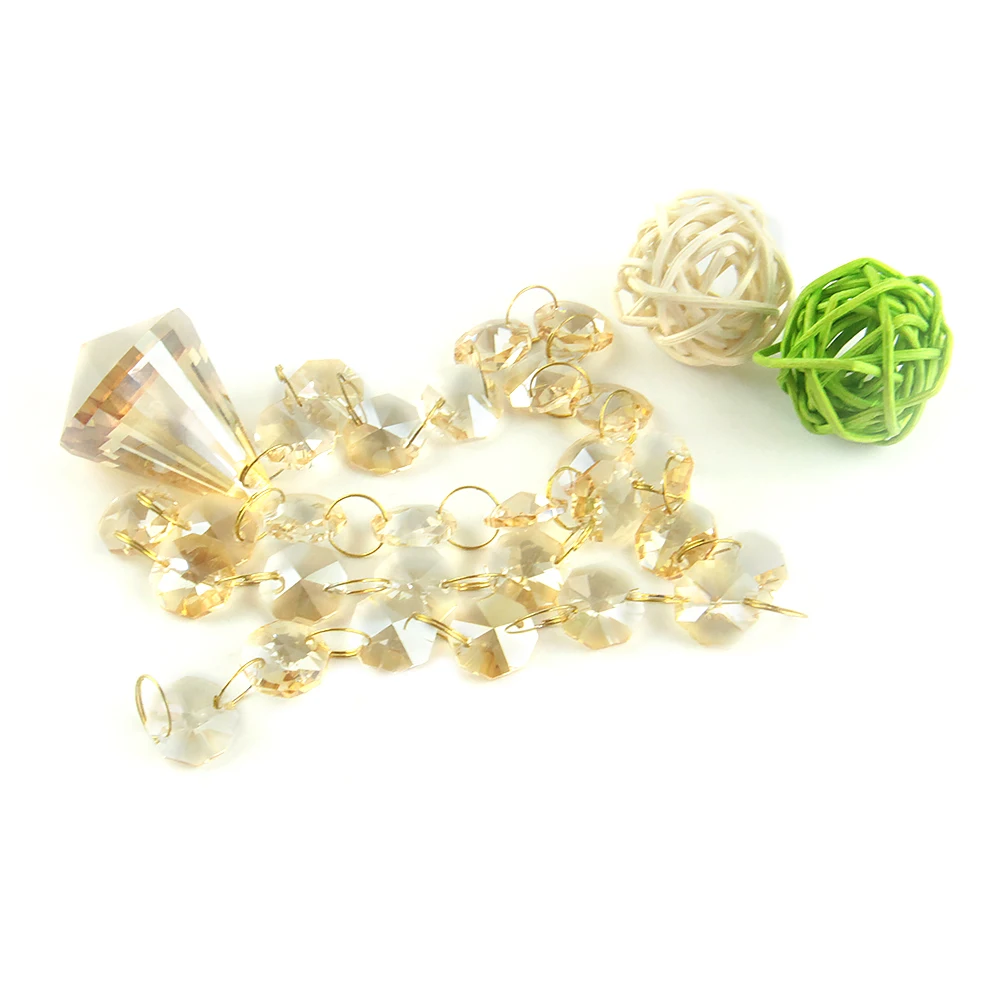100Meters/Lot Crystal Garland Champagne Beads Glass Crystal Strands For Wedding Home Decoration
100Meters/Lot Crystal Garland Champagne Beads Glass Crystal Strands For Wedding Home Decoration