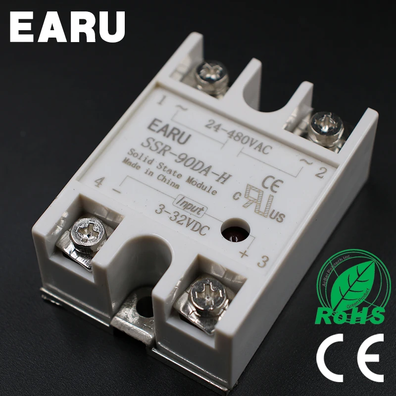 Твердотельное реле SSR-90DA-H 90A SSR 90DA-H 3-32V DC TO 90-480V AC, регулятор твердотельного сопротивления
Твердотельное реле SSR-90DA-H 90A SSR 90DA-H 3-32V DC TO 90-480V AC, регулятор твердотельного сопротивления