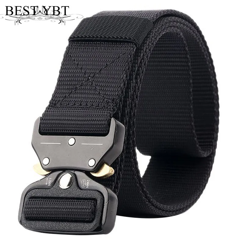 

Best YBT Unisex Nylon belt Quick Release Alloy Insert buckle Outdoor Safety Men belt casual sport cowboy pants Men & Women belt