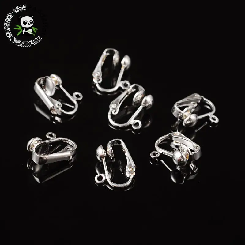 Iron Clip-on Earring Components, for non-pierced ears, Silver Color, about 13.5mm wide, 15.5mm long, 7mm thick
Iron Clip-on Earring Components, for non-pierced ears, Silver Color, about 13.5mm wide, 15.5mm long, 7mm thick