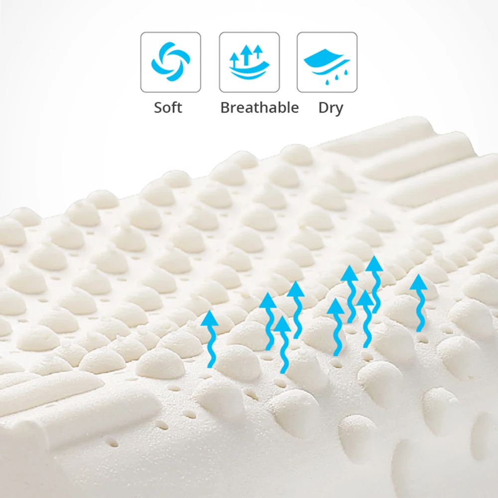 Thailand Natural Latex Pillow Granule Massager Soft & Elastic Honeycomb Design Dry & Breathable Mute Anti-mite Antibacterial
Thailand Natural Latex Pillow Granule Massager Soft & Elastic Honeycomb Design Dry & Breathable Mute Anti-mite Antibacterial