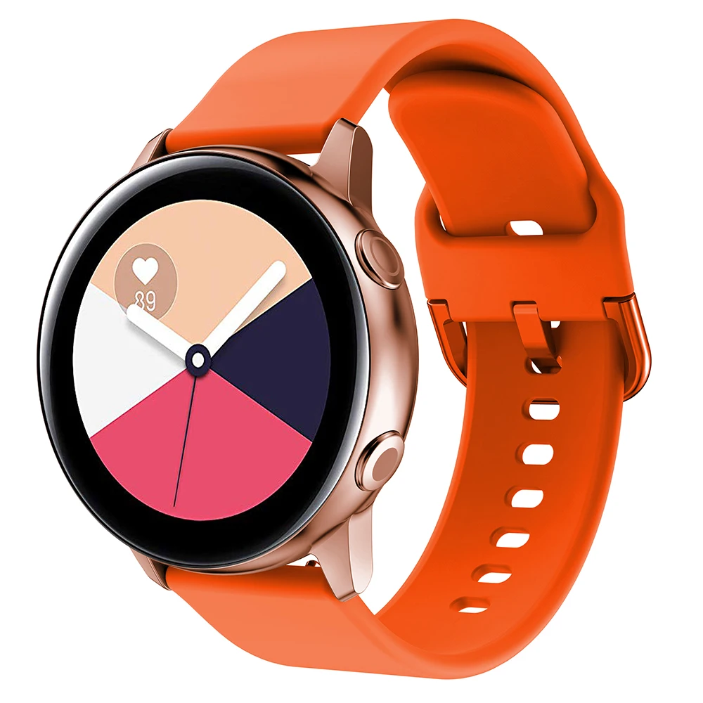 Ремешок силиконовый для смарт-часов Samsung Galaxy Watch Active 2 40 44 3 41 мм 42 | Наручные часы
