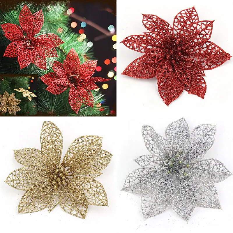 6 inch 5 Colors Christmas Tree Decorations Artificial Flowers For Wedding Party Decor Ornaments Hollow 1Pcs Home Decor Props
6 inch 5 Colors Christmas Tree Decorations Artificial Flowers For Wedding Party Decor Ornaments Hollow 1Pcs Home Decor Props