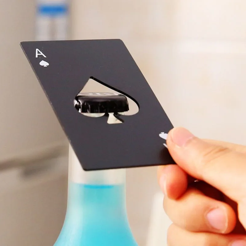 Креативный покерный Ace of Spades дизайн стильная нержавеющая сталь пиво Вино