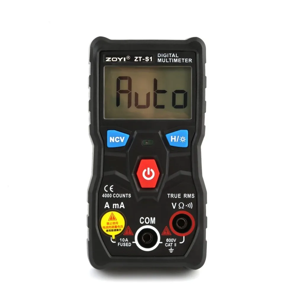 ZOYI ZT S1 Цифровой мультиметр NCV DC/AC напряжение измеритель тока ручной Амперметр