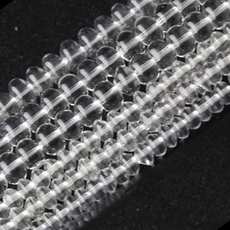 Natural Rondelle Heishi Smooth & Faceted White Clear Quartz DIY Loose Beads For Jewelry Making Beads Accessories 15'' Women Gift
Natural Rondelle Heishi Smooth & Faceted White Clear Quartz DIY Loose Beads For Jewelry Making Beads Accessories 15'' Women Gift