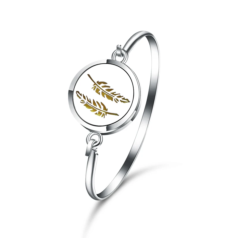 2019 Aroma Diffuser Feather Bracelet Bangle Stainless Steel Aromatherapy Essential Oil Diffuser Perfume Lockets Bracelet Jewelry
2019 Aroma Diffuser Feather Bracelet Bangle Stainless Steel Aromatherapy Essential Oil Diffuser Perfume Lockets Bracelet Jewelry
