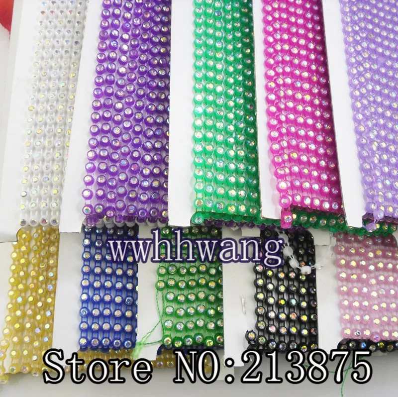 1 Yard SS12 3mm B Grade Clear AB Glass Crystal Rhinestones Chain Black Plastic Chain Wedding Dresses Trim Applique
1 Yard SS12 3mm B Grade Clear AB Glass Crystal Rhinestones Chain Black Plastic Chain Wedding Dresses Trim Applique