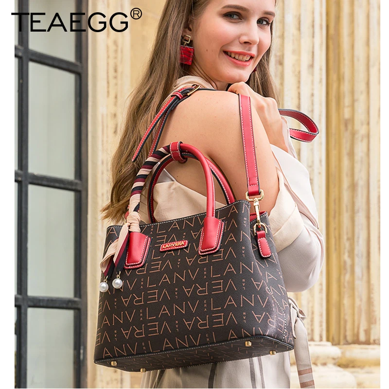 TEAEGG 2019 Дизайнерская Женская Классическая сумочка с монограммой роскошная сумка