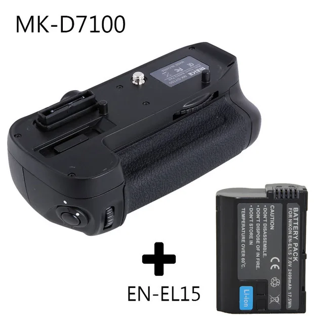 Meike Vertical Battery Grip Holder for Nikon D7100 D7200 as MB-D15 + EN-EL15 battery
Meike Vertical Battery Grip Holder for Nikon D7100 D7200 as MB-D15 + EN-EL15 battery