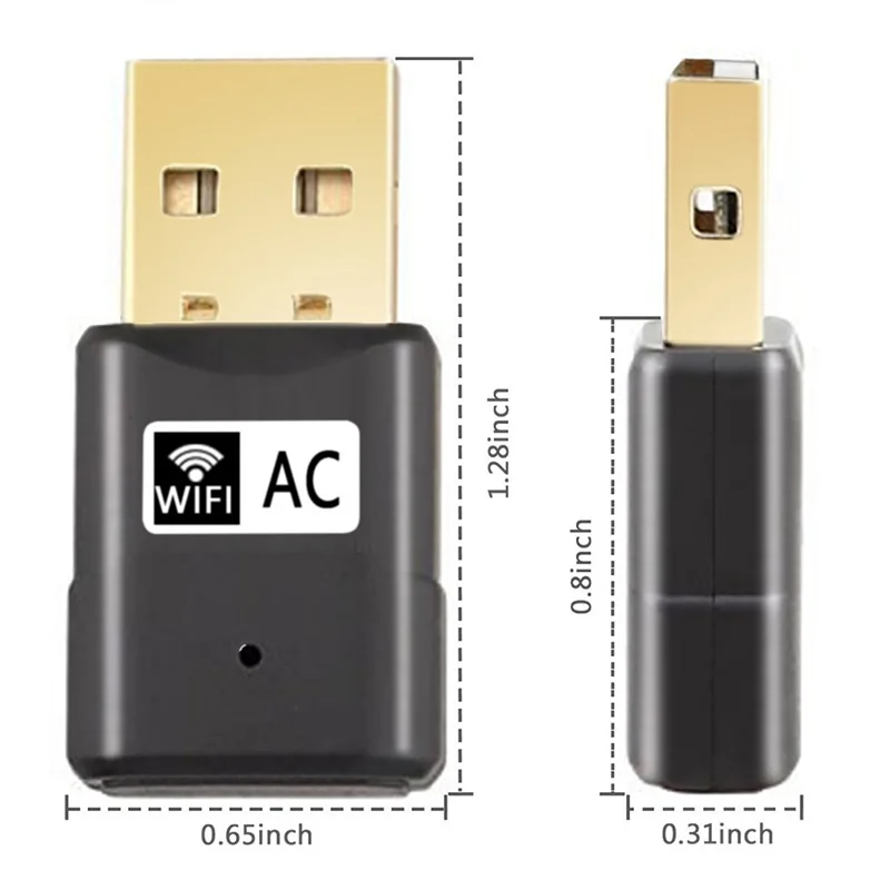 All Windows Linux 5G Dual Band Ethernet Wifi USB Adapter Wireless Lan Network Cards 802.11ac Mini Dongle | Компьютеры и офис