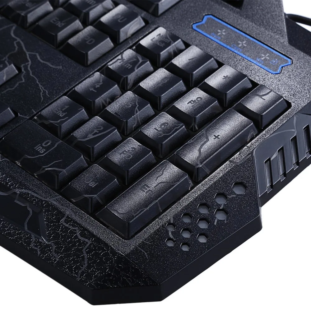 Russian English Version Backlight LED Gaming Keyboard USB Red Purple Blue Wired Powered Full Size for LOL Computer Games M200 | Компьютеры