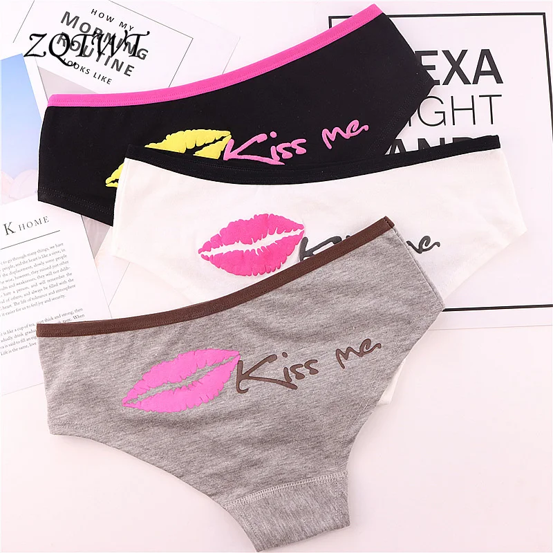 ZQTWT Горячая Мода Губы Leter Kiss Me трусики удобные трусы красивое белье женские