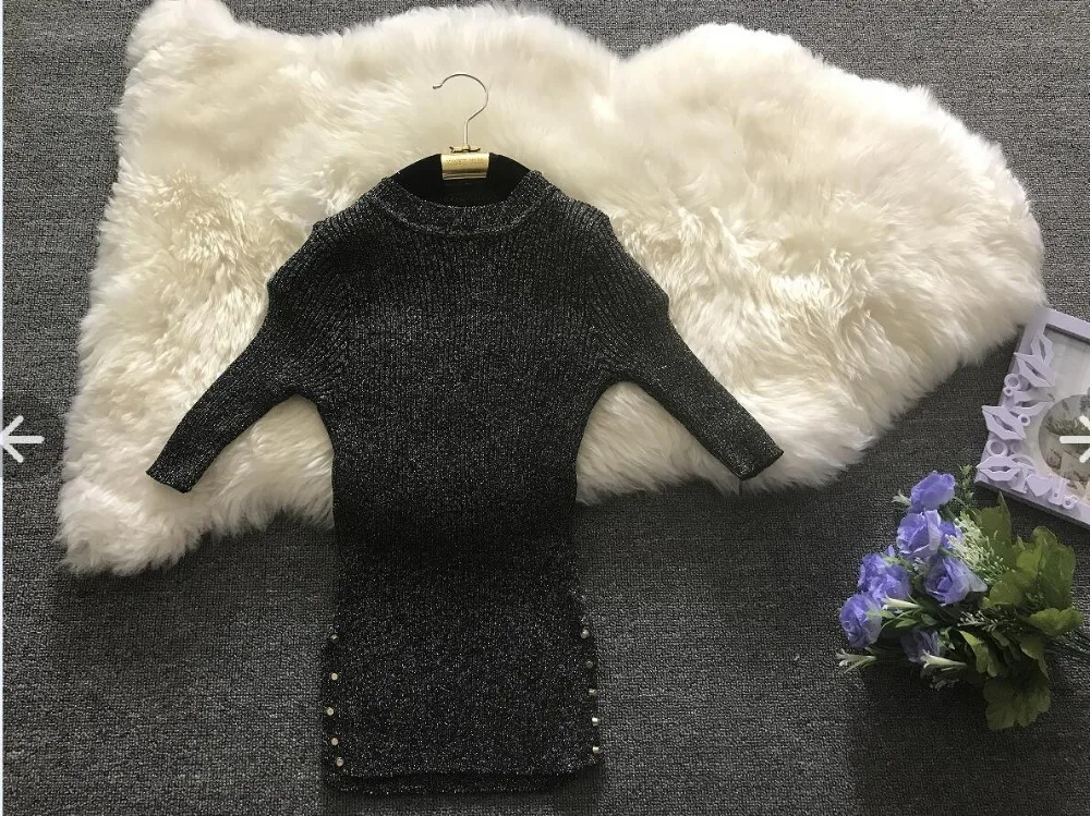 Autumn Women Knitted Shinner Sweaters Split Rivet Tops Ladies Woman Fashion Sweater Pullovers
Autumn Women Knitted Shinner Sweaters Split Rivet Tops Ladies Woman Fashion Sweater Pullovers