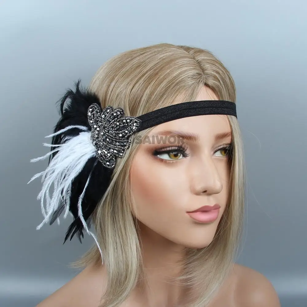 New Design Headband Wedding Hair Accessories Crystal Bridal Head Band Beaded Black Feather Headpiece
New Design Headband Wedding Hair Accessories Crystal Bridal Head Band Beaded Black Feather Headpiece