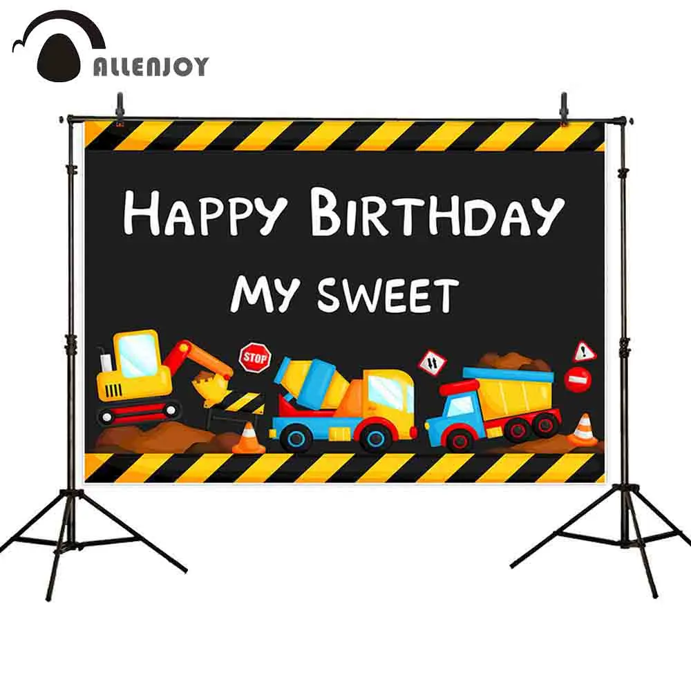 Allenjoy backgrounds for photography studio construction cars Traffic signs yellow black stripes backdrop birthday photocall
Allenjoy backgrounds for photography studio construction cars Traffic signs yellow black stripes backdrop birthday photocall