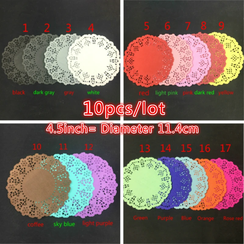 10pcs 4.5inch Diameter 11.4cm Scrapbooking Vintage Lace Paper Napkin Decoupage Table Doily Placemat Decoration Accessories
10pcs 4.5inch Diameter 11.4cm Scrapbooking Vintage Lace Paper Napkin Decoupage Table Doily Placemat Decoration Accessories