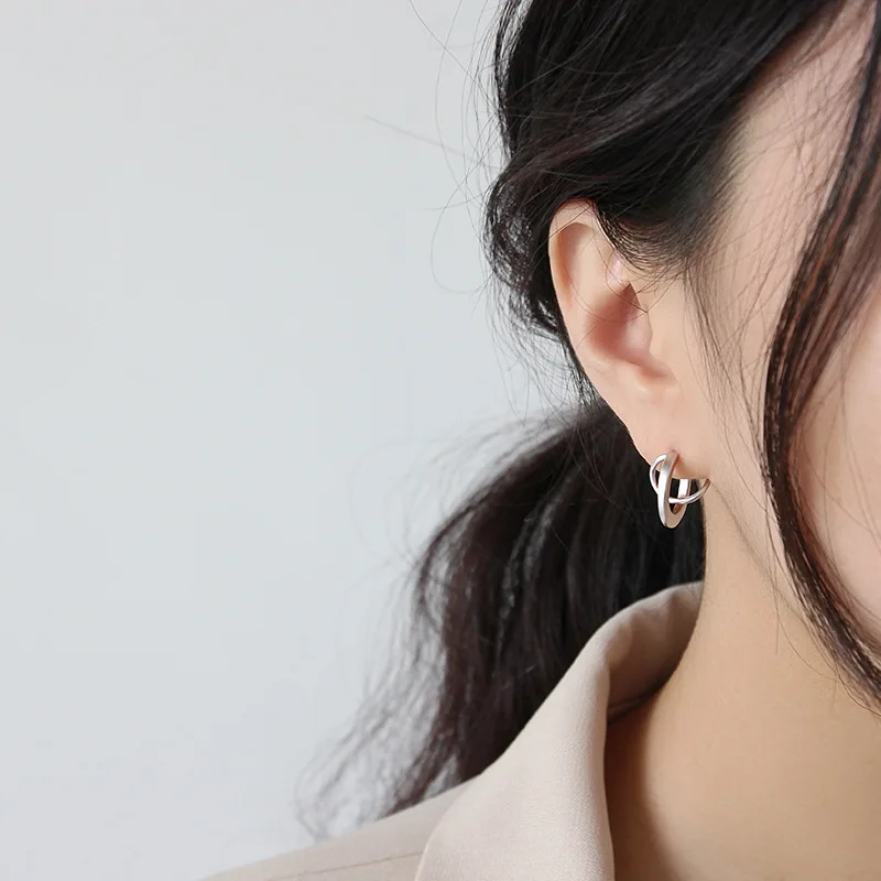 Simple Real 925 Sterling Silver Half Circle Stud Earrings Women Matte Silver Earings Fine Jewelry For Woman Birthday Gifts
Simple Real 925 Sterling Silver Half Circle Stud Earrings Women Matte Silver Earings Fine Jewelry For Woman Birthday Gifts