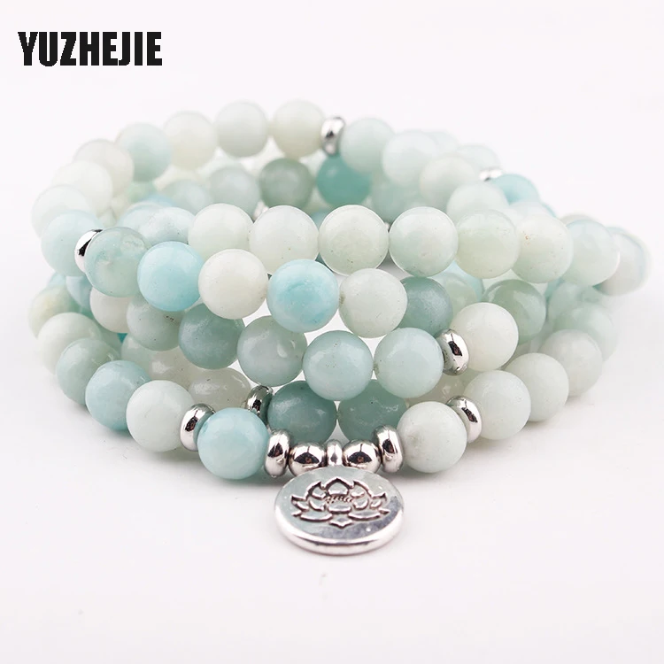 YUZHEJIE 2018 New Design AB+Amazonite Mala Beads Bracelet Trendy Yoga Necklace High Quality Handmade Natural Stone Bracelet
YUZHEJIE 2018 New Design AB+Amazonite Mala Beads Bracelet Trendy Yoga Necklace High Quality Handmade Natural Stone Bracelet