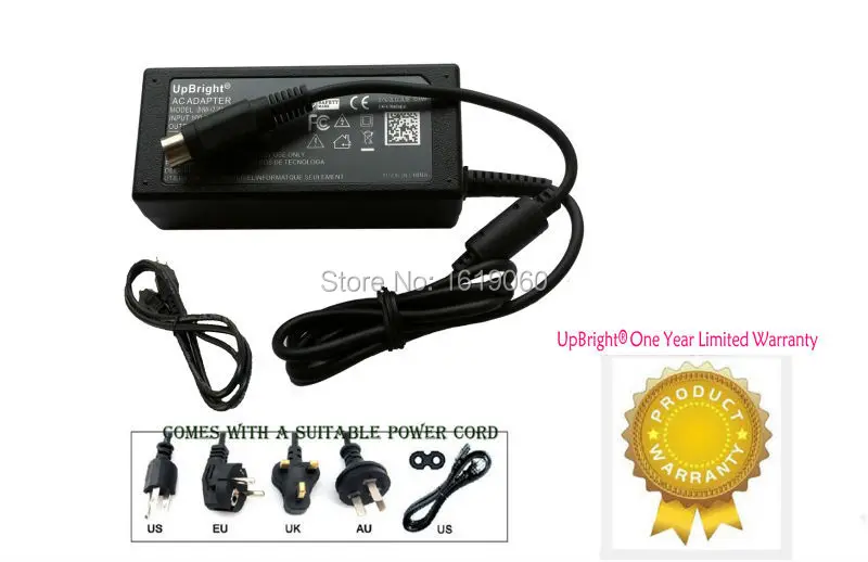 UpBright Новый 4 контактный 12 В AC / DC адаптер для BBK Номер модели AK083 12DC Шнур питания