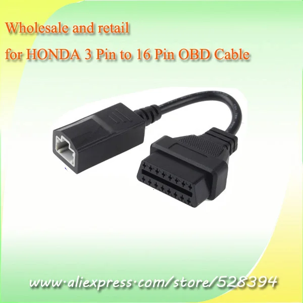 For Honda 3pin to obd2 16pin Adapter OBD II OBDII for Honda 3 pin to 16 pin Connector Car Diagnostic Cable
For Honda 3pin to obd2 16pin Adapter OBD II OBDII for Honda 3 pin to 16 pin Connector Car Diagnostic Cable