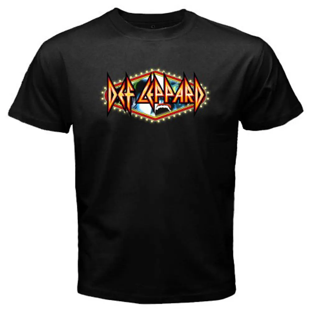 Модные Забавные топы новые футболки Def Leppard Hysteria Loo Ro Band мужские Bla размер S до 3XL в
