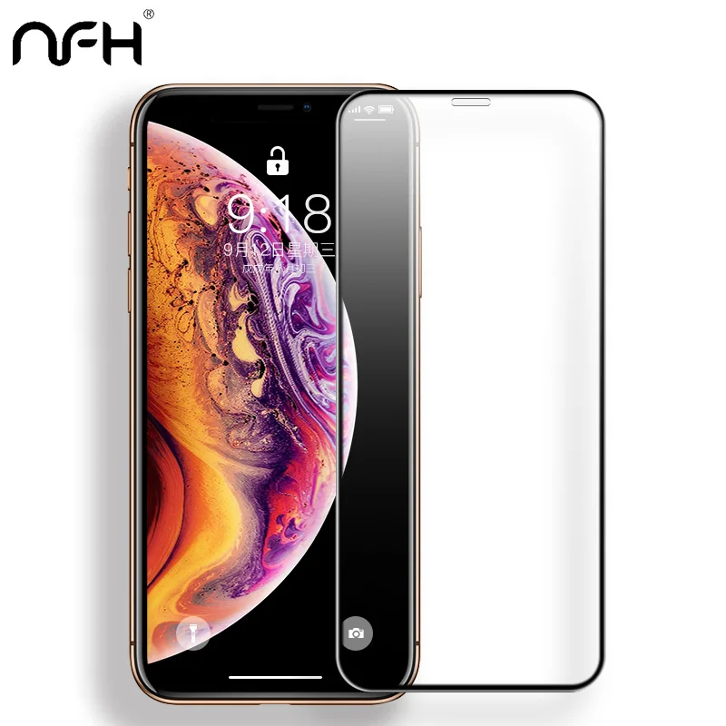 Защитное стекло для iPhone X XR XS Max закаленное защитное с изогнутыми краями 8 7 6 6S Plus 11