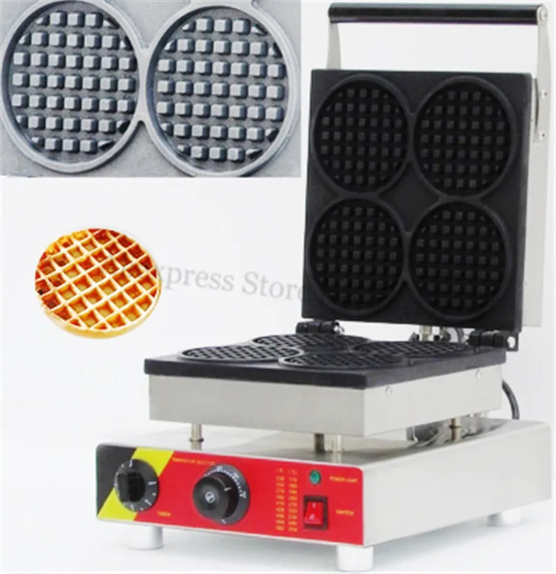 Stainless Steel Round Waffle Baker Electric Waffle Baking Device 4 Waffle Molds Brand New 110V 220V
Stainless Steel Round Waffle Baker Electric Waffle Baking Device 4 Waffle Molds Brand New 110V 220V