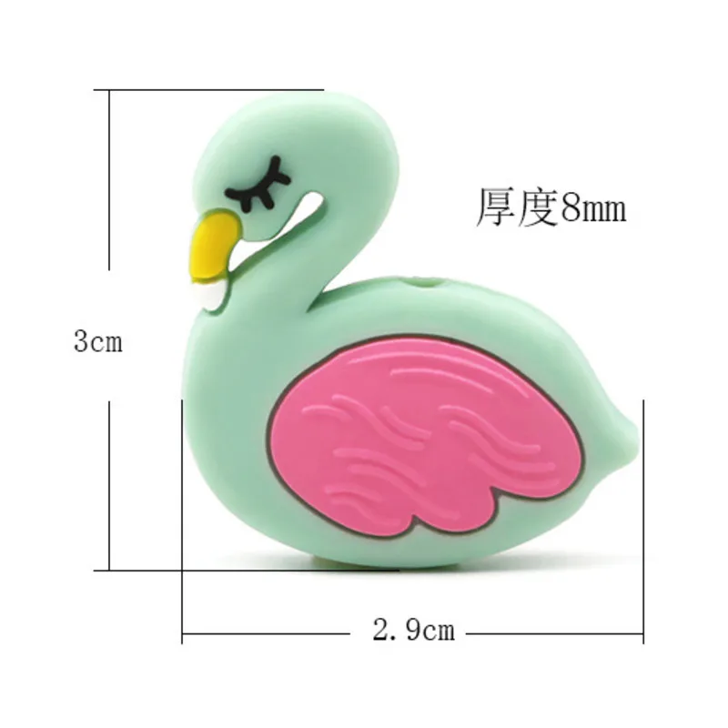 Safe Baby Teether Flamingo Silicone Beads Baby Teething Rings Making Food Grade Silicone Perle Chew Necklace Teething Toys
Safe Baby Teether Flamingo Silicone Beads Baby Teething Rings Making Food Grade Silicone Perle Chew Necklace Teething Toys
