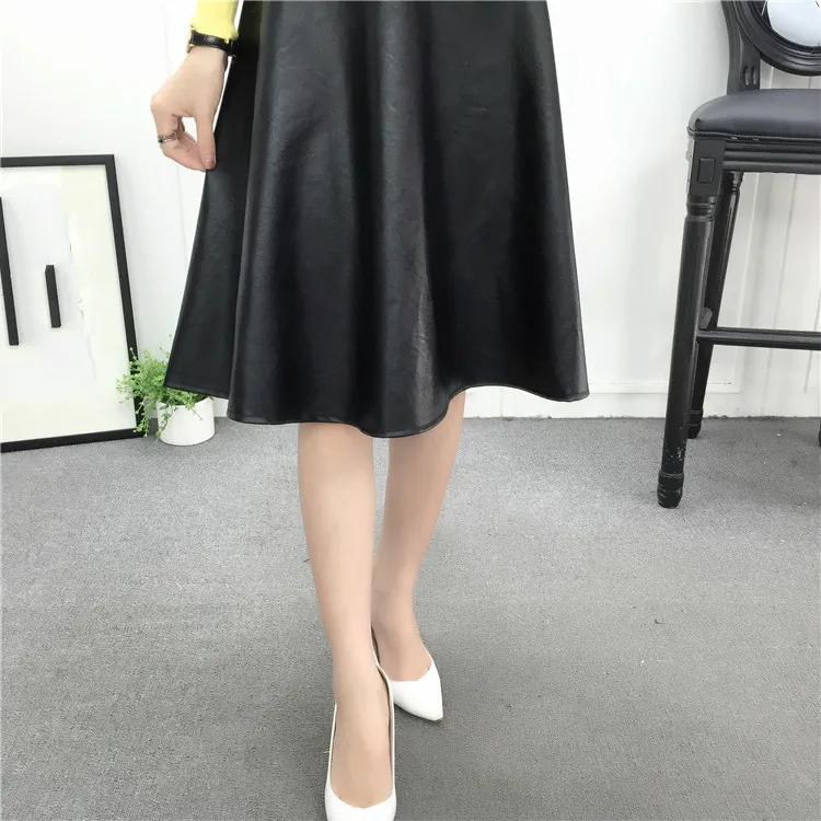 New Korean mid-length leather skirt in autumn and winter 2018 retro large skirt elastic waist long skirt
New Korean mid-length leather skirt in autumn and winter 2018 retro large skirt elastic waist long skirt