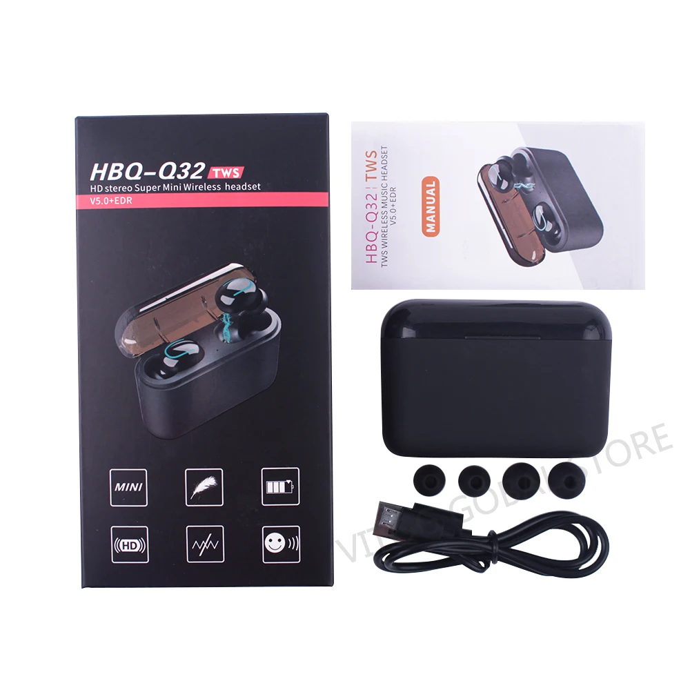 True Bluetooth 5.0 Earphone HBQ TWS Wireless Headphons Sport Handsfree Earbuds 3D Stereo Gaming Headset With Mic Charging Box
True Bluetooth 5.0 Earphone HBQ TWS Wireless Headphons Sport Handsfree Earbuds 3D Stereo Gaming Headset With Mic Charging Box