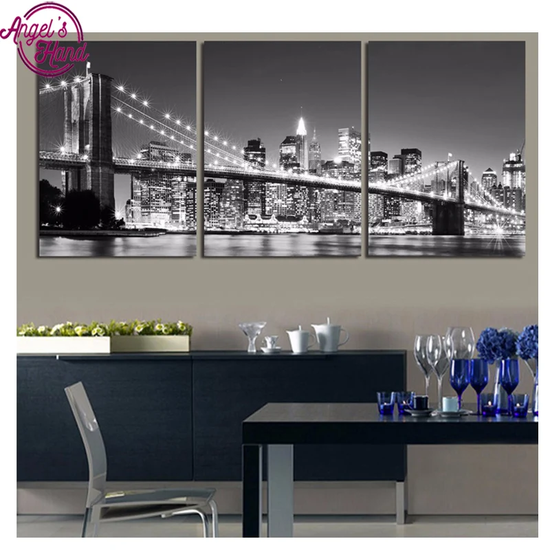 New York Brooklyn bridge 3pcs Triptych full square diamond painting cross stitch 5d diamond embroidery mosaic Wedding decoration
New York Brooklyn bridge 3pcs Triptych full square diamond painting cross stitch 5d diamond embroidery mosaic Wedding decoration