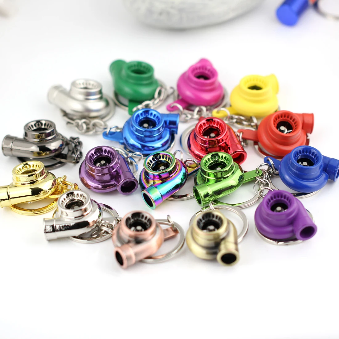 Spinning Turbo Keychain Hot Sale Automotive Car Part Model Turbine Turbocharger Sleeve Bearing Key Chain Ring Keyring Keyfob
Spinning Turbo Keychain Hot Sale Automotive Car Part Model Turbine Turbocharger Sleeve Bearing Key Chain Ring Keyring Keyfob