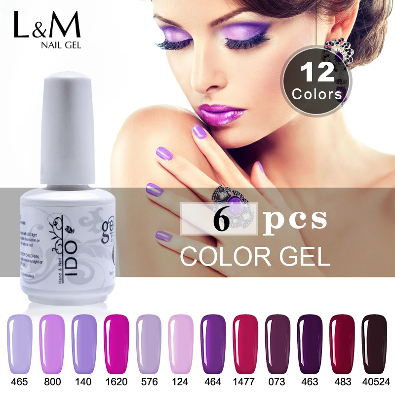 6 Pcs Purple Color Gel Nail Polish Nail Lacquers 15ml bottle for of Nail Gel Romantic Esmalte Gel Mirror Polish Nail Art Design
6 Pcs Purple Color Gel Nail Polish Nail Lacquers 15ml bottle for of Nail Gel Romantic Esmalte Gel Mirror Polish Nail Art Design